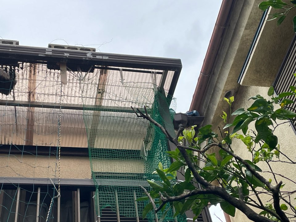 波板(トタン)だけだと思わず被害にあったら修理!他の被害もある